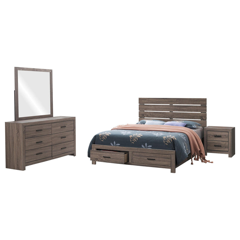 Brantford 4-piece Eastern King Bedroom Set Barrel Oak - 207040KE-S4