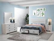 Brantford 4-piece Eastern King Bedroom Set Coastal White - 207050KE-S4