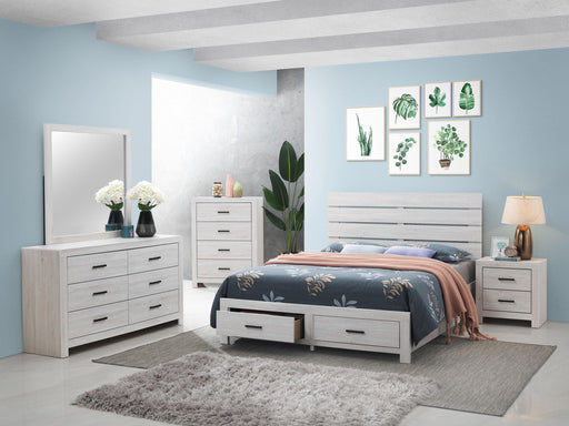 Brantford 5-piece Eastern King Bedroom Set Coastal White - 207050KE-S5