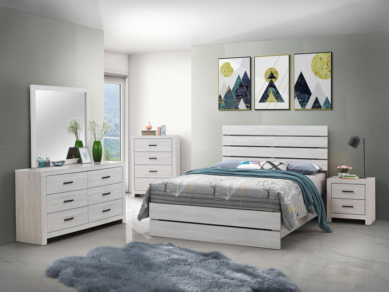 Brantford 5-piece Eastern King Bedroom Set Coastal White - 207051KE-S5