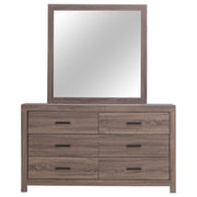 Brantford 6-drawer Dresser with Mirror Barrel Oak - 207043M