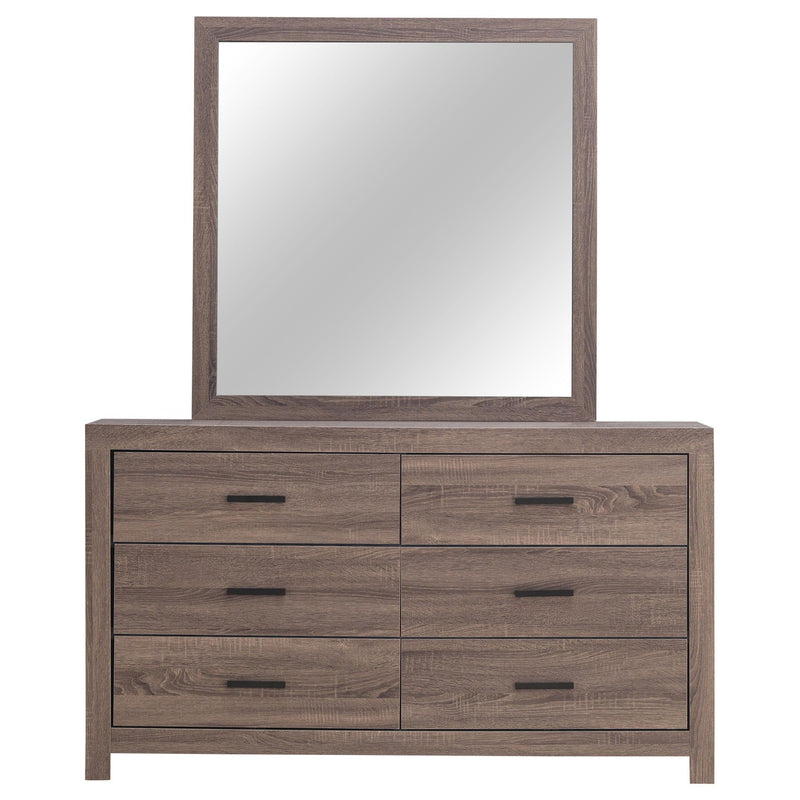 Brantford 6-drawer Dresser with Mirror Barrel Oak - 207043M