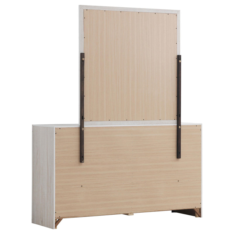 Brantford 6-drawer Dresser with Mirror Coastal White - 207053M