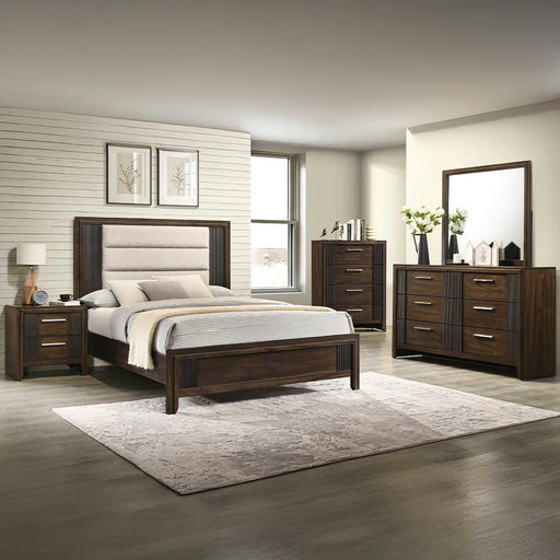 Branx - Brown Queen Bed, Dresser, Mirror, Chest, Nightstand - B310-QDMCN