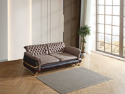 Bravo 3-pieces (Sofa & Loveseat & Chair) Livingroom Set Brown in Brown - 101-BRA-ZENV-321
