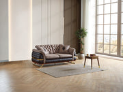 Bravo 3-pieces (Sofa & Loveseat & Chair) Livingroom Set Brown in Brown - 101-BRA-ZENV-321