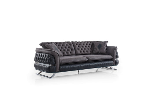 Bravo Convertible Sofa Black in Black - 101-BRA-ZENA-3