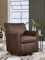 Braydunn Espresso Brown Swivel Glider Accent Chair - A3000820