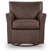 Braydunn Espresso Brown Swivel Glider Accent Chair - A3000820