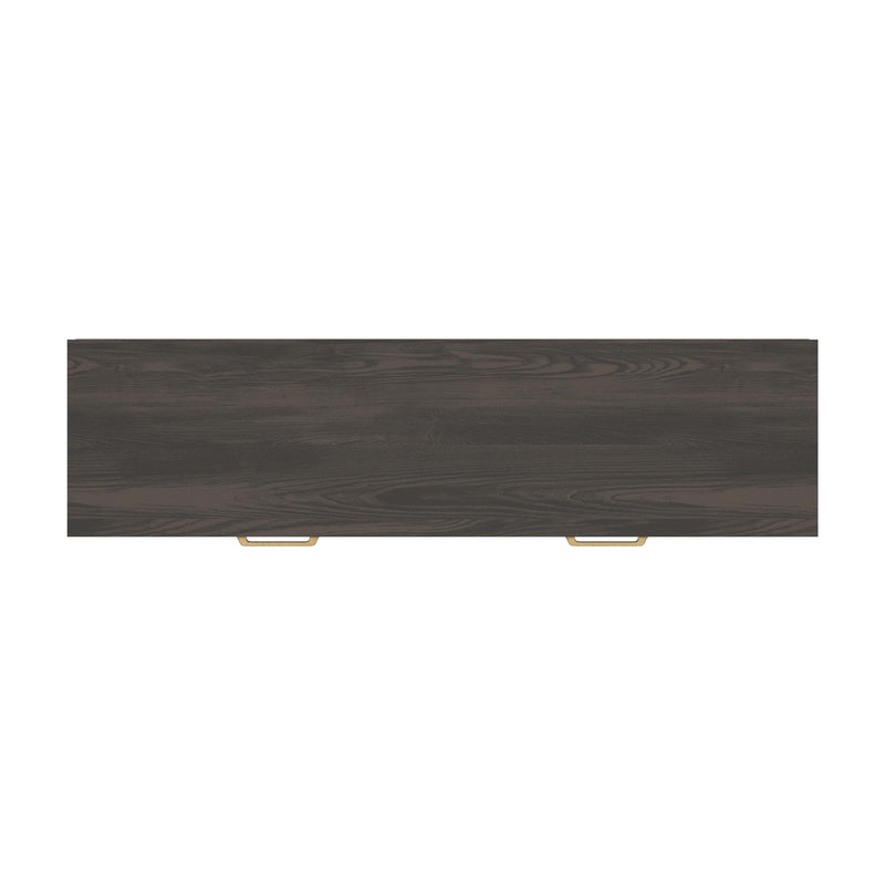 Brazen Valley Dark Brown 60" TV Stand with Electric Fireplace - W2648W4