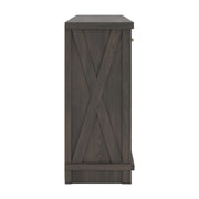 Brazen Valley Dark Brown 71" TV Stand with Electric Fireplace - W2648W2
