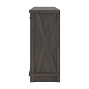Brazen Valley Dark Brown 71" TV Stand with Electric Fireplace - W2648W2