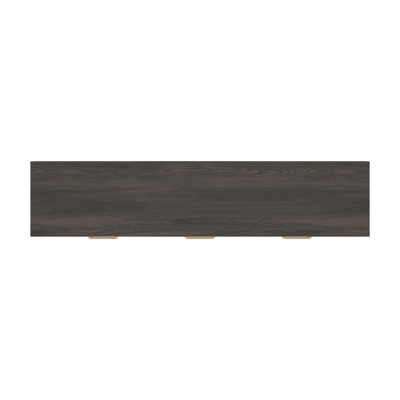 Brazen Valley Dark Brown 71" TV Stand with Electric Fireplace - W2648W2
