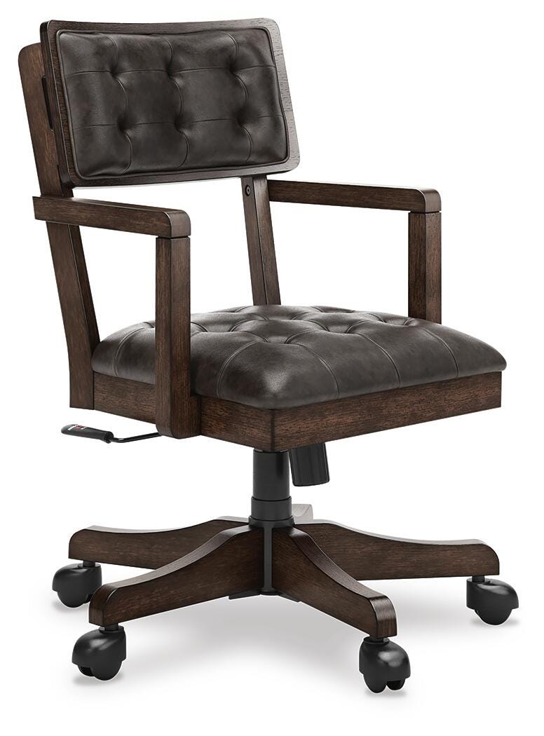 Breckington Dark Brown Home Office Desk Chair - H556-01A