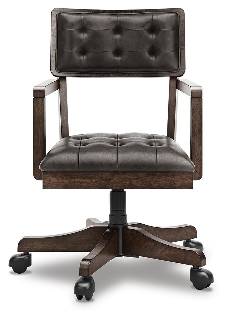 Breckington Dark Brown Home Office Desk Chair - H556-01A