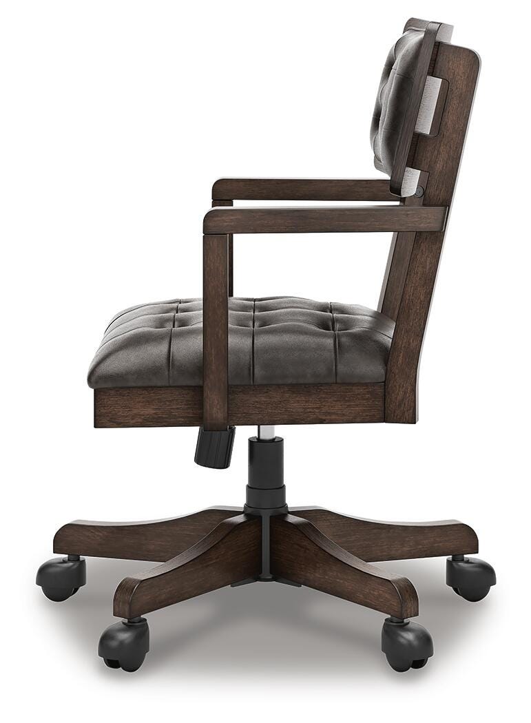 Breckington Dark Brown Home Office Desk Chair - H556-01A