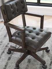 Breckington Dark Brown Home Office Desk Chair - H556-01A