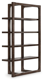 Breckington Home Office Desk with Chair and Storage in Dark Brown - PKG022067