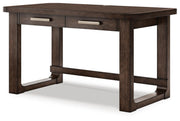 Breckington Home Office Desk with Chair in Dark Brown - PKG022066