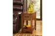 Breegin Brown Chairside End Table - Gate FurnitureEnd Table Chair Side