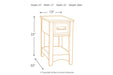Breegin Brown Chairside End Table - Gate FurnitureEnd Table Chair Side