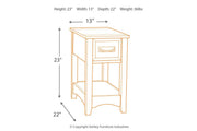 Breegin Brown Chairside End Table - Lara FurnitureEnd Table Chair Side
