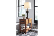 Breegin Brown Chairside End Table - Lara FurnitureEnd Table Chair Side