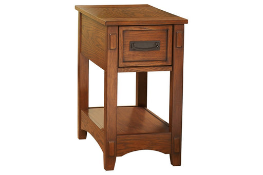 Breegin Brown Chairside End Table - Lara FurnitureEnd Table Chair Side