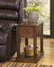 Breegin Brown Chairside End Table - Gate FurnitureEnd Table Chair Side