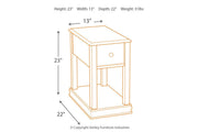 Breegin Brown Chairside End Table - Lara FurnitureEnd Table Chair Side