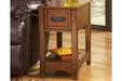 Breegin Brown Chairside End Table - Gate FurnitureEnd Table Chair Side