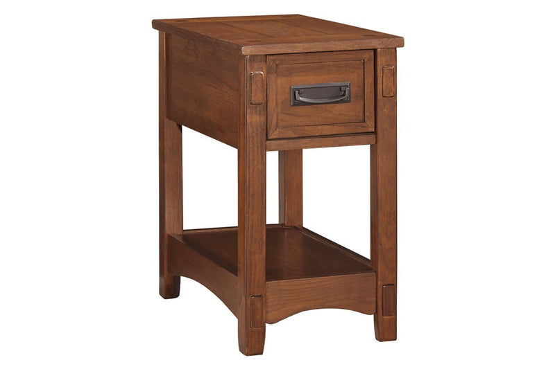 Breegin Brown Chairside End Table - Lara FurnitureEnd Table Chair Side