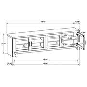 Brenham 79-inch 4-door TV Stand Media Console Washed Oak - 720130