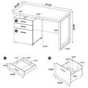 Brennan 47-inch 3-drawer Office Computer Desk Mango - 800787