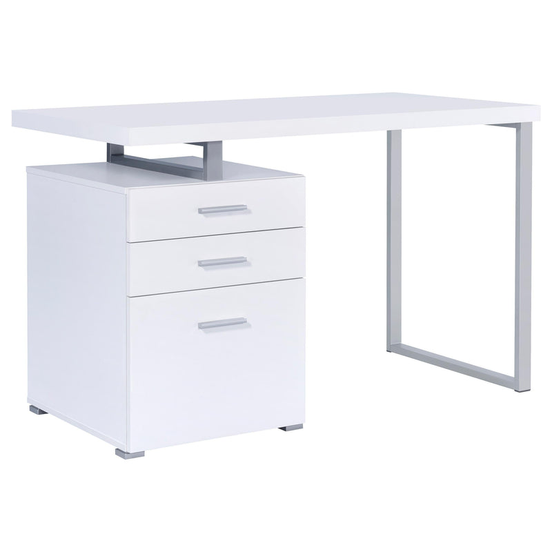 Brennan 47-inch 3-drawer Office Computer Desk White - 800325