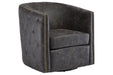Brentlow Distressed Black Accent Chair - Gate FurnitureAccent Chair