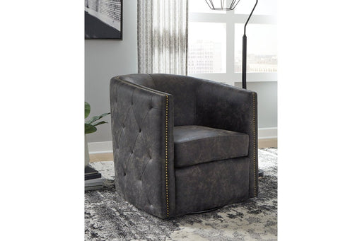 Brentlow Distressed Black Accent Chair - Gate FurnitureAccent Chair