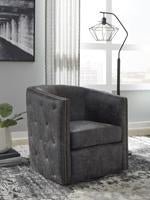 Brentlow Distressed Black Accent Chair - Lara FurnitureAccent Chair