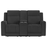 Brentwood 2-piece Upholstered Reclining Sofa Set Charcoal - 610284-S2