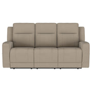 Brentwood 2-piece Upholstered Reclining Sofa Set Taupe - 610281-S2