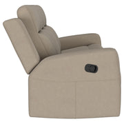 Brentwood 2-piece Upholstered Reclining Sofa Set Taupe - 610281-S2
