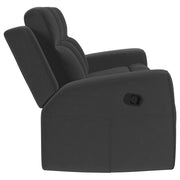 Brentwood 3-piece Upholstered Reclining Sofa Set Charcoal - 610284-S3