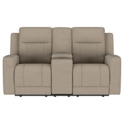 Brentwood Upholstered Motion Reclining Loveseat Taupe - 610282