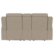Brentwood Upholstered Motion Reclining Loveseat Taupe - 610282