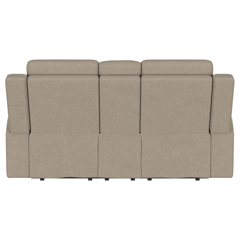 Brentwood Upholstered Motion Reclining Loveseat Taupe - 610282