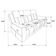 Brentwood Upholstered Motion Reclining Sofa Taupe - 610281