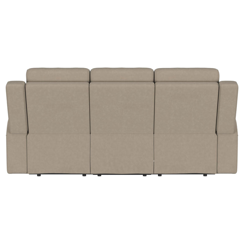 Brentwood Upholstered Motion Reclining Sofa Taupe - 610281