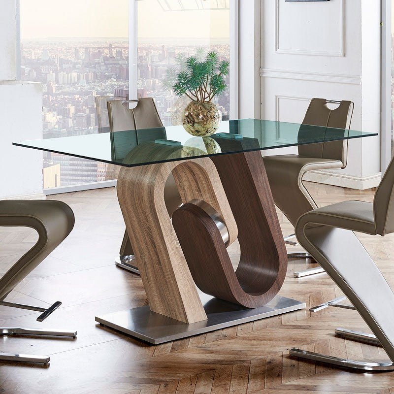 Brevard Dining Room Set (Oak and Walnut) - Lara FurnitureDining Room Set