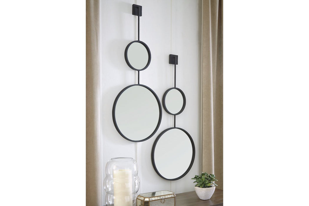 Brewer Black Accent Mirror - Gate FurnitureOther Products
