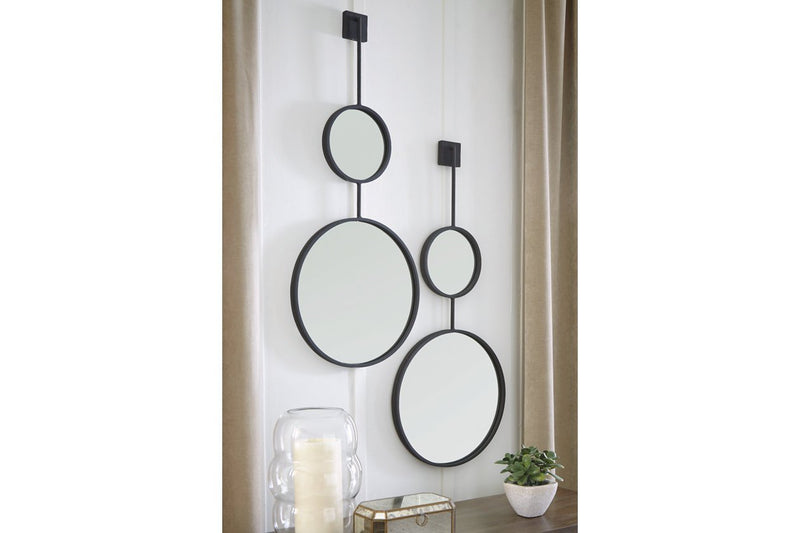 Brewer Black Accent Mirror - Lara FurnitureOther Products